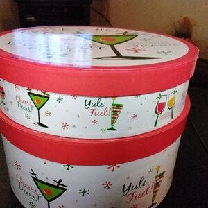 Festive Holiday Party Dessert Plates And Coffee Cups Red and White Set Of 4